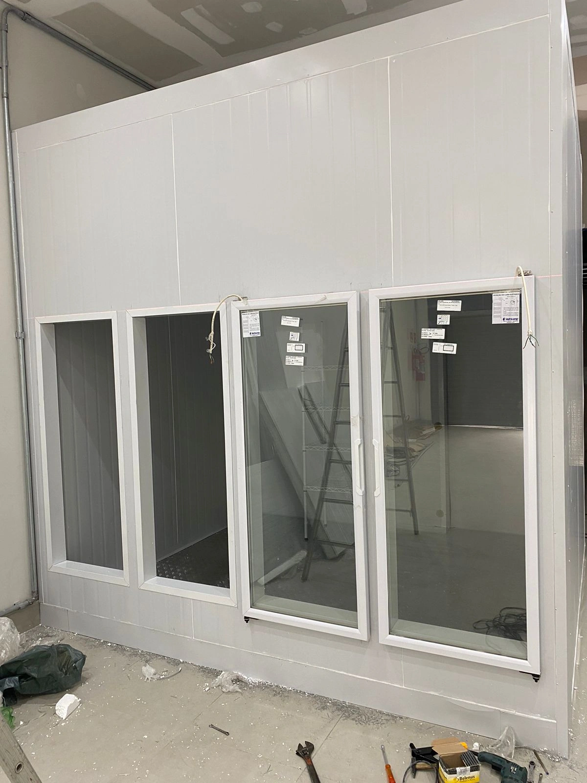 Câmara fria modular com visores de vidro - 2