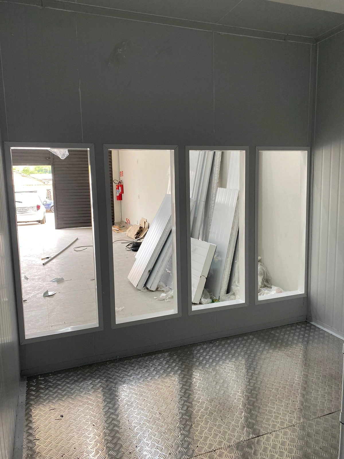 Câmara fria modular com visores de vidro - 3