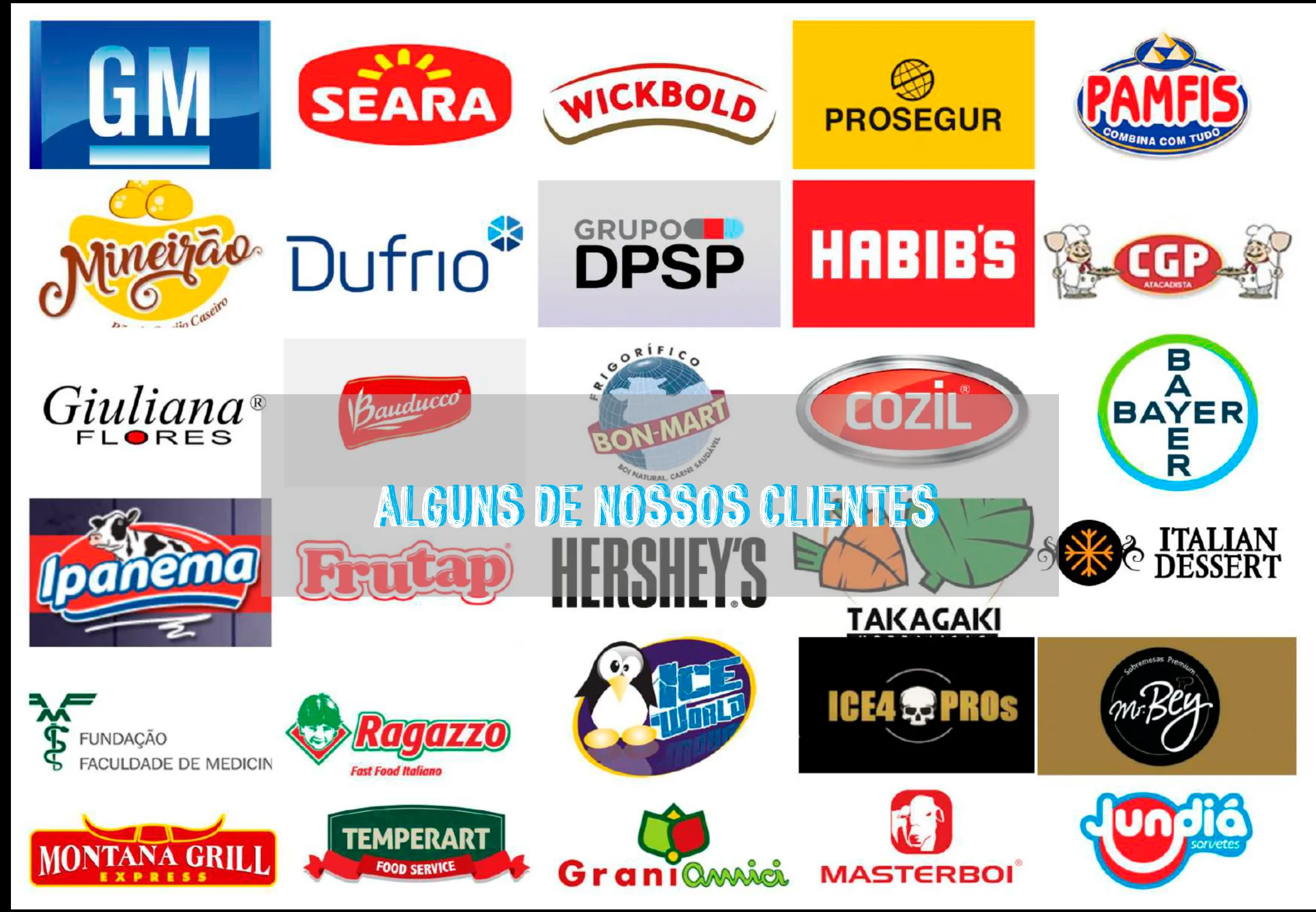 Clientes Gfrio - logos e marcas atendidas