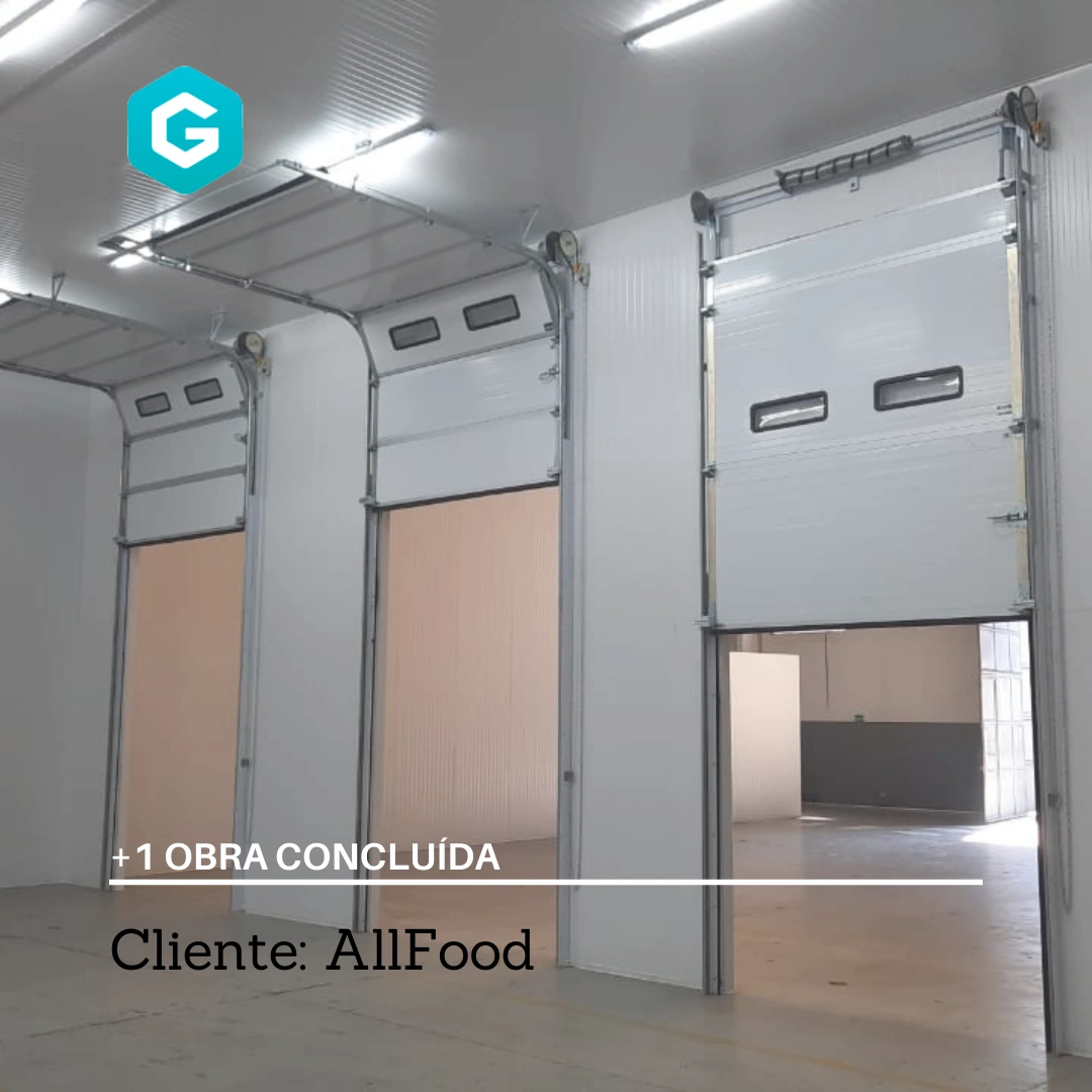 Galpão industrial ALLFOOD - portas seccionais
